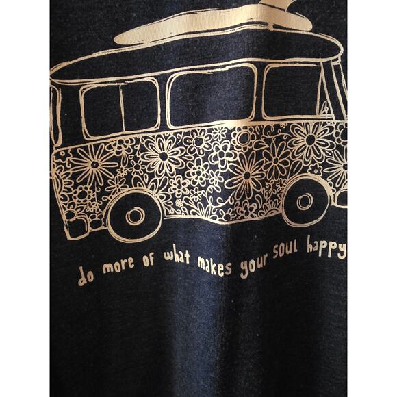 Natural Life Tank Top S Womens Blue Surf Bus Pullover Beach Happy Soul Casual - Picture 3 of 5